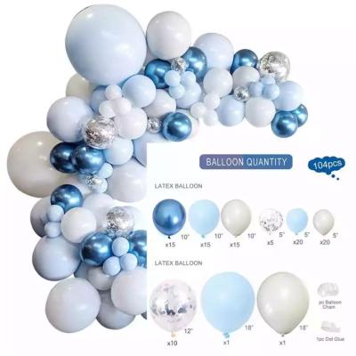 China Party Festival Supplies Bule Party Decorations Balloon Arch Kit Happy Birthday Garland Arch Place Balloon Garland Arch Kit for sale