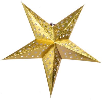 China Europe 5 Point Hanging DIY 3D Star Lantern Paper Lights for Christmas Party Decoration for sale