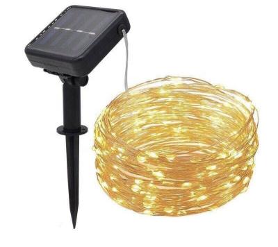 China Garden 33FT 100 Outdoor Decoration Waterproof Copper Wire Solar Christmas Tree Patio LED Garden Lights for sale