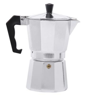 China 2021 Classic Style Moka Pot Sustainable Italian Aluminum One Person Moka Pot Espresso Coffee Maker for sale