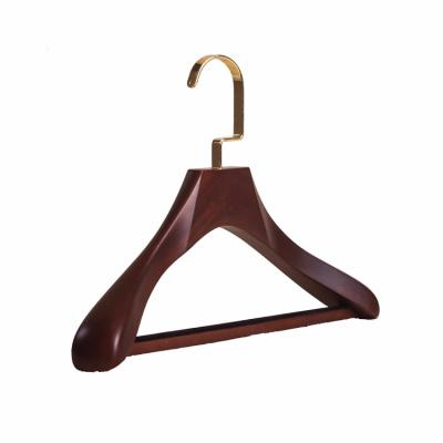 China Women Luxury Plus Size Clothing Custom Wooden Logo Hangers For Cloths for sale