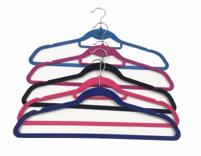 China Traditional Eco - Friendly Colorful Kids Plastic Pants Set Space Saving Hangers For Cloths for sale