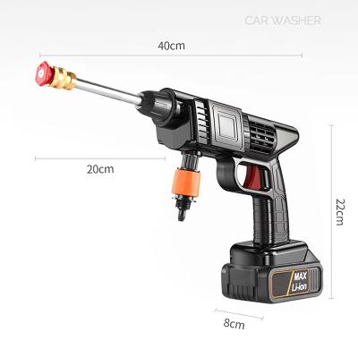 China Plastic 24V High Pressure Cordless Car Wash Machine Wireless Spray Portable Water Gun Cleaning for Irrigation with Lithium Battery for sale