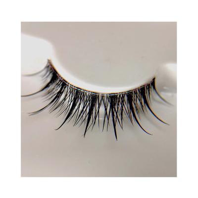 China Light and Soft Made in China Handmade Custom Black Area Colored Luster 3D Strip 3D Eyelashes for sale