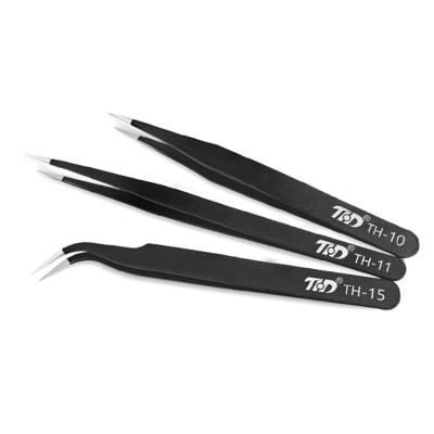 China Eyebrow Set Private Label Stainless Steel Eyelash Extension Magnetic Vetus Tweezers Stainless Steel for sale