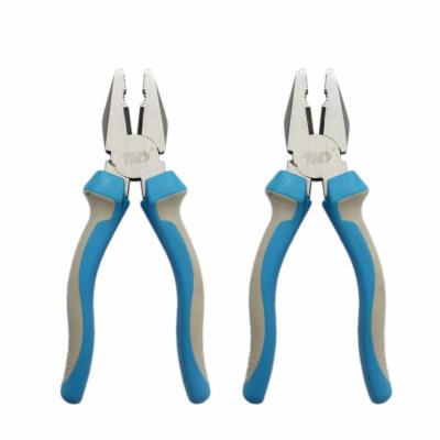 China 8 Inch MULTI FUNCTIONAL Universal Nickel Plated Alicate Combination Pliers With Plastic Handle for sale