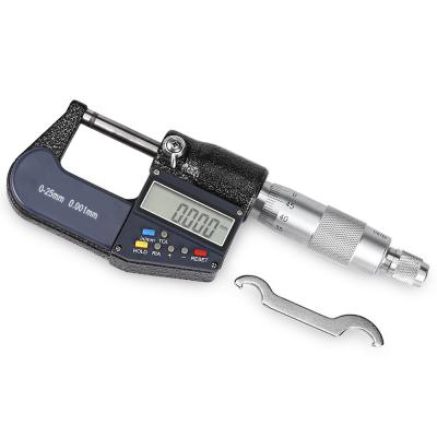 China Stainless Steel Micrometer 0.001mm Digital Electronic Micrometer Precision Gauge 0-25mm Chrome Plated Outer Diameter Micrometer for sale