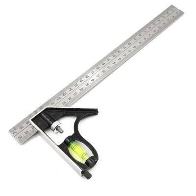 China ABS/Aluminum Alloy Stainless Steel 30cm Combo Square Multifunctional Horizontal Ruler for sale