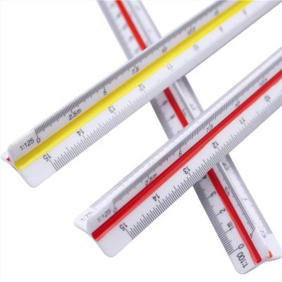 China Architectural Engineer Scale Triangular Ruler best price high quality metal school office stationery for sale