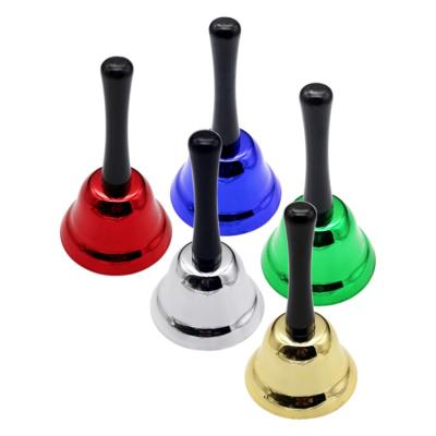 China China Hot Sale Brass Loud Colorful Bells Hand Bells With Wooden Handles for sale