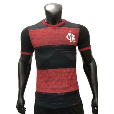 China Shirts & Club 2021 Soccer Tops Camisas De Futebol Tailandesa Brazil Scarlet-Black Home Wear Shirts Soccer Thai Zico T-Shirt for sale