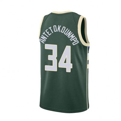 China High Quality Giannis Antetokounmpo Basketball Jersey Giannis Antetokounmpo Basketball Jersey Embroidery Antibacterial Men's Uniforms #34 for sale