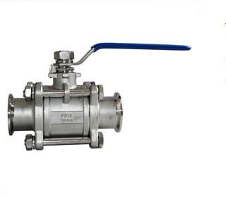 China Stainless Steel Manual Clamp Ball Valve with SUS304 / 316L , AISI 304 / 316L 1