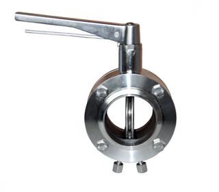 China Manual Leakage-proof Stainless Steel Butterfly Valve / Sanitary Valves 1” - 4” DN25 ~ DN125 for sale