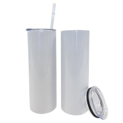 China Sustainable Wholesale USA warehouse 20 oz Straight Blank Sublimation Tumblers Stainless Steel Double walled Water coffee for sale