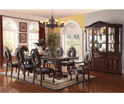 China Customized Luxury New Design Solid Wood Table And Chair Set Dining Tables And Chairs For Dining Room for sale