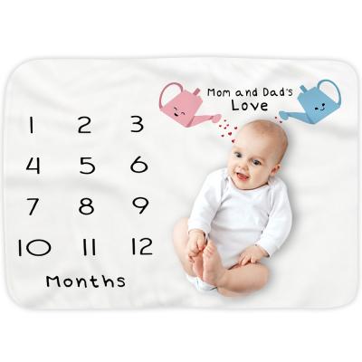 China PORTABLE Photo Props Customized Monthly Baby Blanket Milestone Blanket for sale