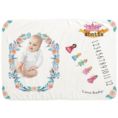 China Anti-pilling Anti-pilling Newborn Baby Month Milestone Winter Blanket For Toddler for sale