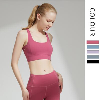 China 2021 Hot Selling Yoga Breathable Breathable Slow Back Beauty Cross Sport Underwear And Yoga Pants Seamless Yoga Suits Female for sale