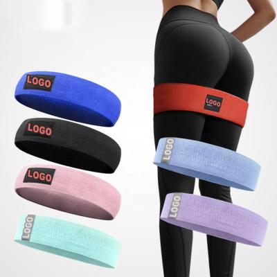 China Funny Popular Resistance High Strength High Strength Circle Resistance Non Slip Beauty Gym Gym Non Slip Fabric Elastic Band For Squat Exercise for sale