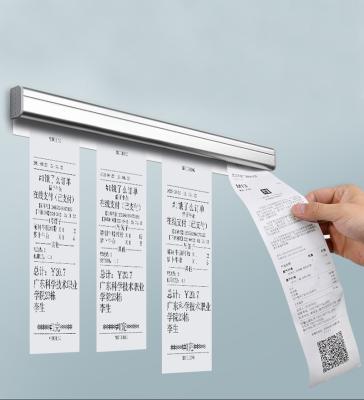 China Sticked Wall Mounted Takeout Catering Clip Menu Paper List Aluminum Alloy Ticket Order Paper qr Menu Cilp Holder Hanging Wall Mounted Holders For Restaurant for sale