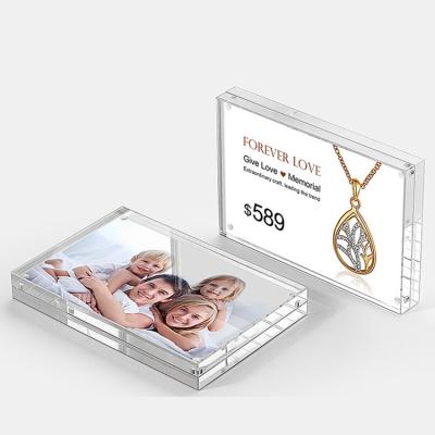 China Advertising.etc Picture Menu Sign Holder 120*80mm Acrylic Magnetic Sign Holder Photo Frame for sale