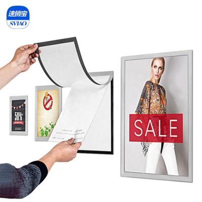 China CLASSIC High Quality Picture Wall Mount Frame Plastic Magnetic Restaurant Table Display for sale