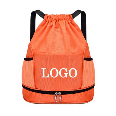 China JIANUO Wholesale Waterproof Simple Thoughtful Drawstring Bags Sports Gym Backpack for sale