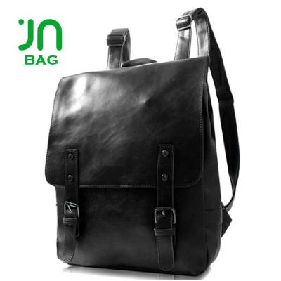 China JIANUO Vintage Waterproof Male Leather Bag Brand Handmade Leather Backpack for sale