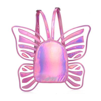 China 2019 JIANUO Summer New Design Waterproof Small Girls Backpack Children Butterfly Wings Bag for sale