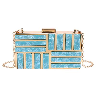 China Fashion High Quality JIANUO Design Women Wholesale Evening Clutch Bag Acrylic Evening Clutch Bag for sale