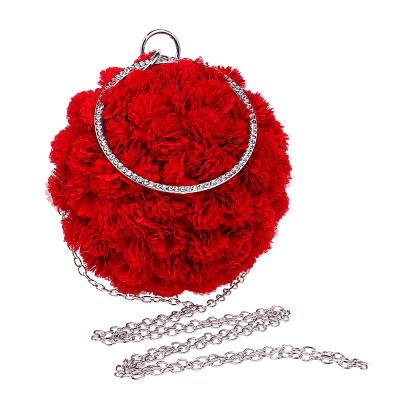 China JIANUO beaded clutch bag with strap ladies wedding bag beautiful rose clutch bag for sale