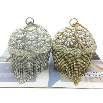 China JIANUO Beaded Ribbon Gold Evening Clutch Purse Ladies Rhinestone Bag Clutch Purse Ladies Rhinestone Bag Clutch for sale