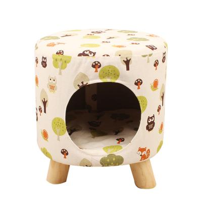 China 2021 New Style Sustainable Home Pet Cat Furniture House Bed Sofa Multifunctional Sturdy Stool for sale