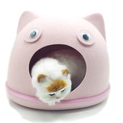 China Portable Hot Selling Design Pet Nest Customizable Polyester Nonwoven Cat Nest Viable for sale