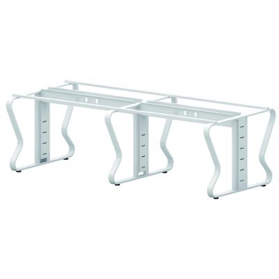 China Guangzhou Office Furniture Steel Frame Wrought Iron Desk Workstation Table Regular Single Base for sale