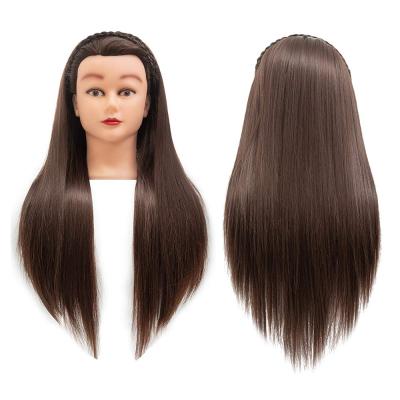 China Straight Wave Head Hair Styling 20inches Training Head Synthetic Fiber Mannequin For Wig Display for sale