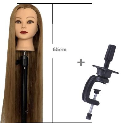 China Cosmetology Mannequin Heads Straight Hair Hairdressing Training Makeup Hair Practice Mannequins Braiding Head for sale