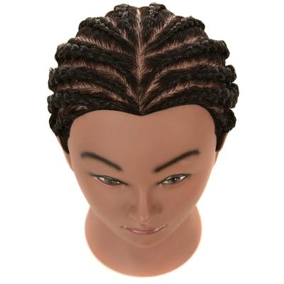 China Curly Loop Doll Heads With Stand For Display Practice Braiding Styling 100% Hair Manikin Training Head for sale