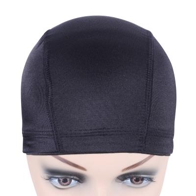 China Eco-friendly Hair Net Coating Cheap Glueless Wig Caps For Making Wigs Spandex Net Elastic Dome Wig Cap for sale