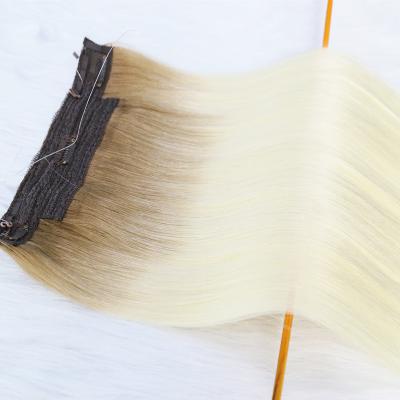 China High Quality Silky Straight Wave Hair Extensions Wholesale Hair Extensions, European Cuticle Aligned Remy Halo Hair Extensions for sale