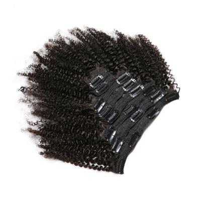 China Curly Women 120g/set Curly Clip-in Full Head Curly Curly Clip in Hair Extension Hair Wigs for sale