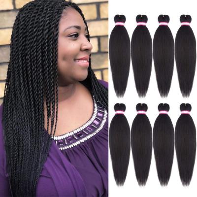 China Ez Braid Crochet Hair Synthetic Elephant Braids Hair Extensions Pre Stretched Synthetic Prestreched Ez Braid Extension Ombre Crochet Hair Yaki Braiding Hair for sale