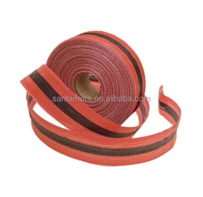 China Safety warninig hot sale red woven barricade tape for sale