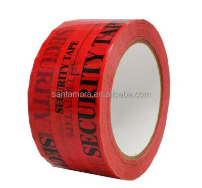 China Waterproof Red Tamper Evident Vacuum If Open Safety Tape PET Backing Hardware for sale