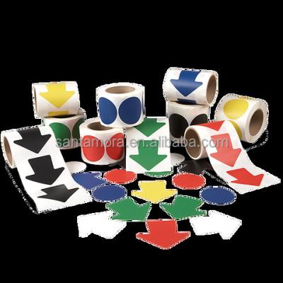 China Waterproof Vinyl Arrows and Circles Marking Floor Direction Strips, PVC Tape for sale