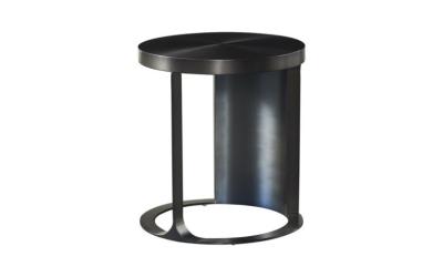 China Titanium Orbit Side Table, slanke ronde Side Table van roestvrij staal Te koop