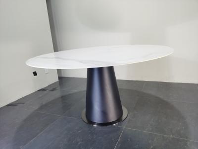 China Comedor de mesa de mármol de metal de combinación clásica en venta