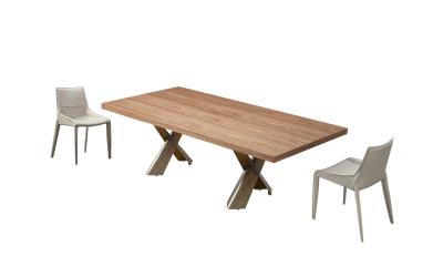 Κίνα Κεραμική Στέγαση Benchwright Rustic X - Βάση τραπεζαρίου Εξαιρετικό ξύλινο τραπεζαρικό τραπέζι προς πώληση