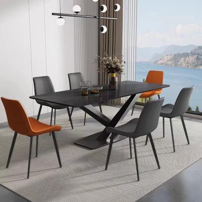 China fabricante de muebles de lujo modernos sillas de 8 asientos sinterizados de piedra mármol de mesa de comedor para el hogar en venta